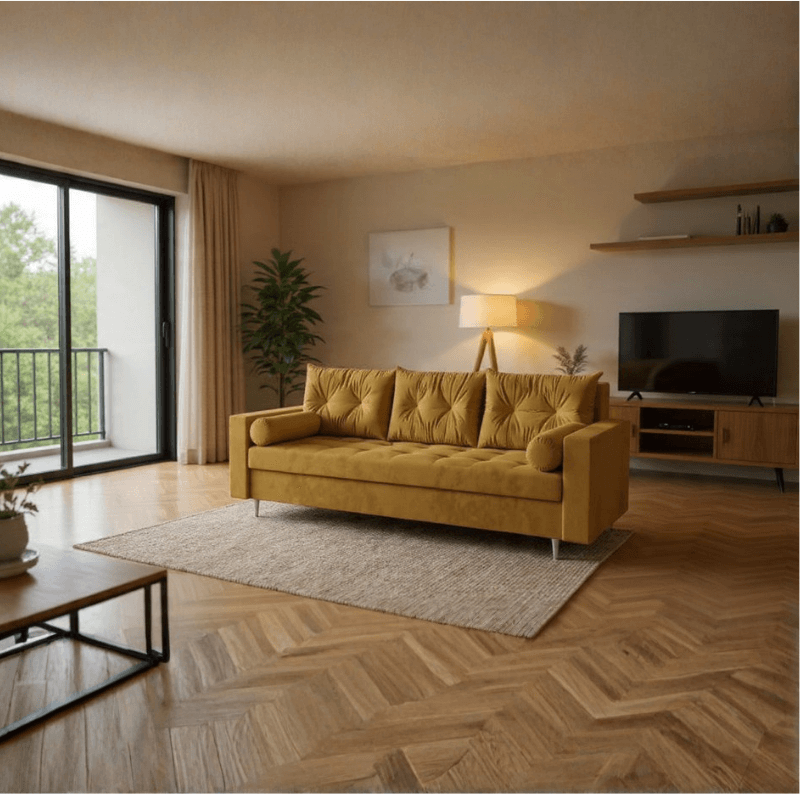 Sofa rozkładana Mira - pikowana