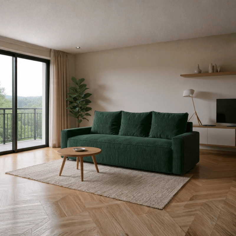 Sofa rozkładana VENA - zielona butelka